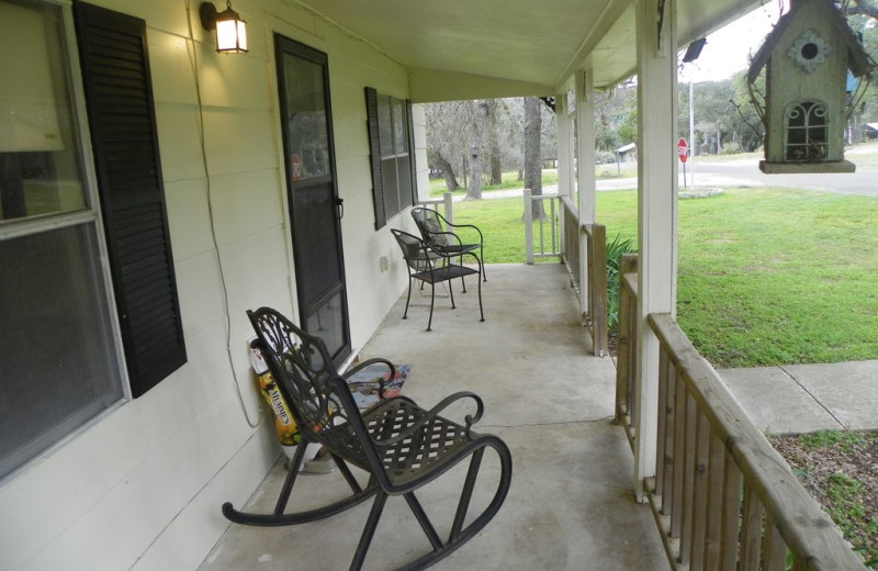 Porch at Hill Country Cabin.