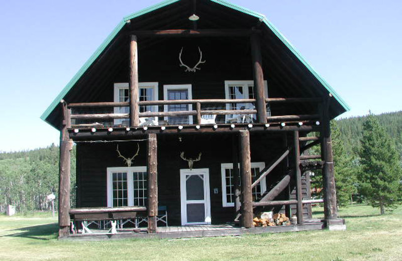 Front of main Lodge at Rising Wolf Ranch.