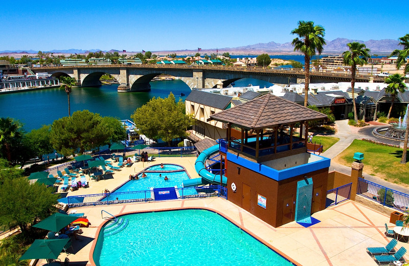 Outdoor pool at London Bridge Resort.