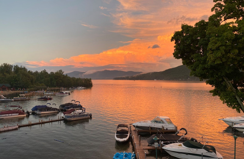 Sunset at  Surfside on the Lake Hotel & Suites.