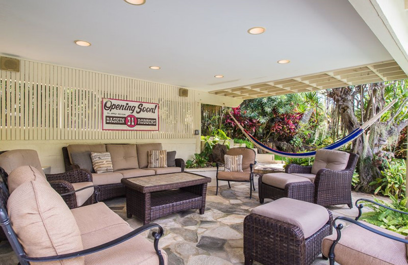 Rental patio at Hawaiian Vacation Rentals.