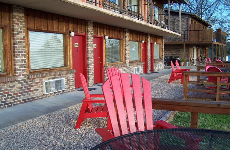 Patio view at Pointe West Resort & Suites.