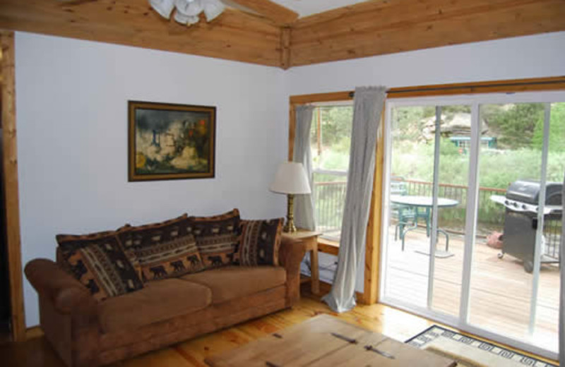 Cabin living room at Range Property Management.