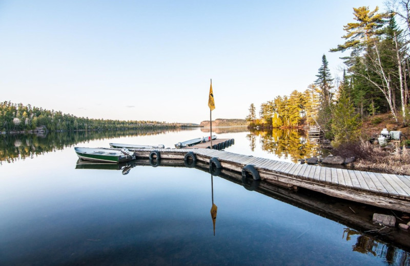 Dock at Clearwater Historic Lodge & Canoe Outfitters.