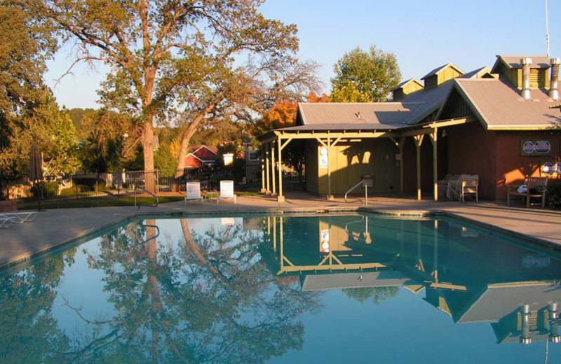 Outdoor pool at Greenhorn Creek Resort.