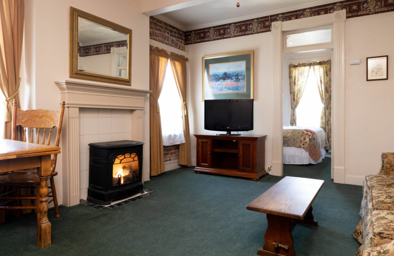 Guest room at Bishop Victorian Hotel.