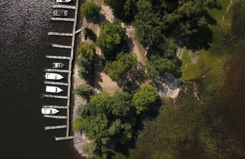 Aerial view of Adrian's Resort.