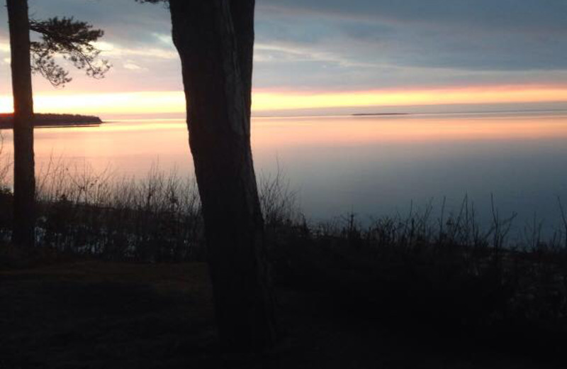 Sunset at Beaver Island Lodge.