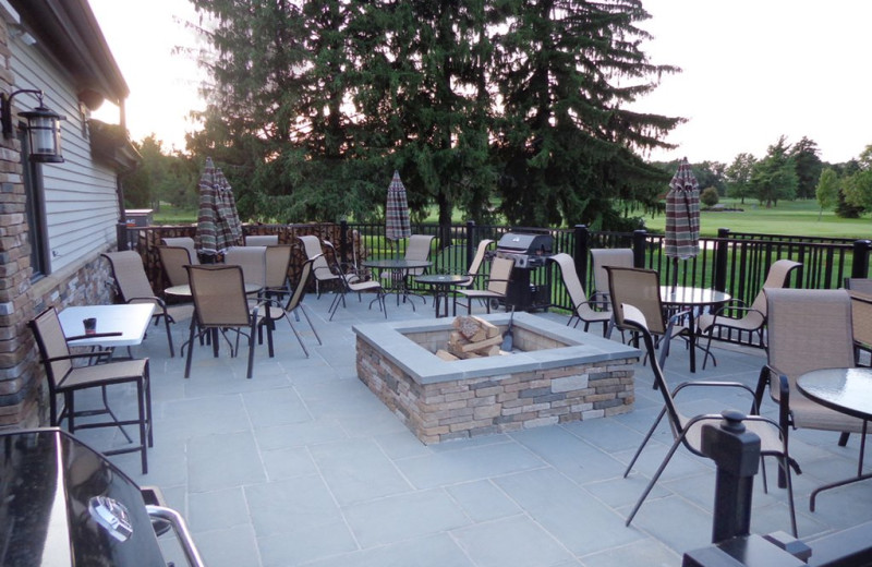 Patio at Fairway Suites At Peek'n Peak Resort.