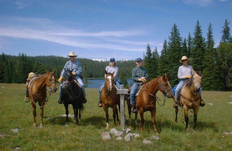 Horseback riding at Montana High Country Lodge.