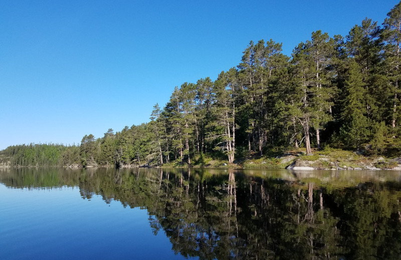 Lake view at Cliff Lake Resorts.