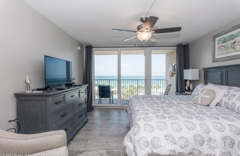 Rental bedroom at Dunes of Panama.