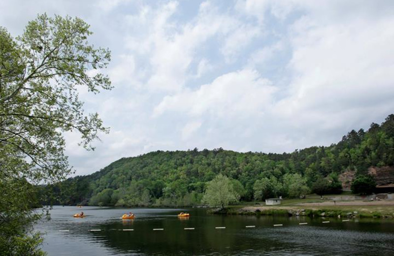 Lake view at Beavers Bend Getaway.