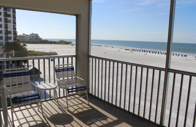 Balcony view at Gulfview Manor Resort.