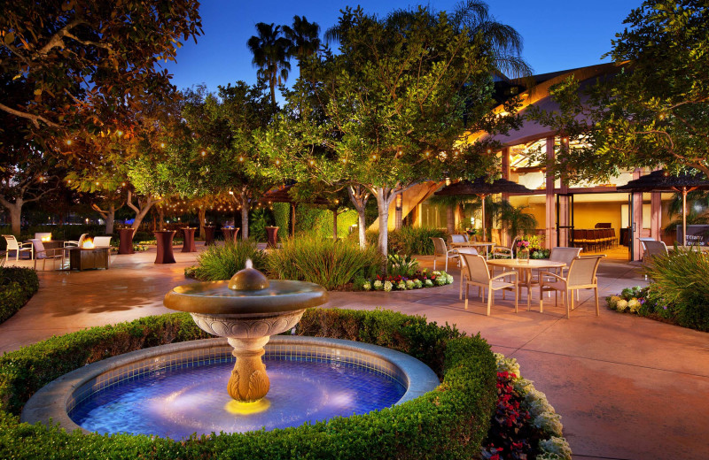 Patio at Sheraton Park Hotel at the Anaheim Resort.