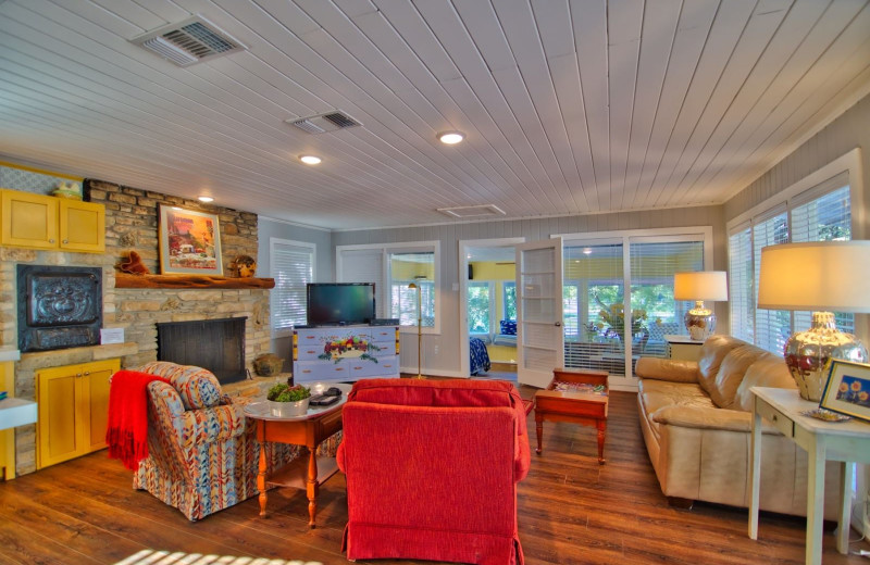 Rental living room at Burnet County Tourism.