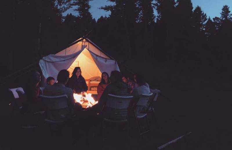 Bonfire at Hardscrabble Ranch.