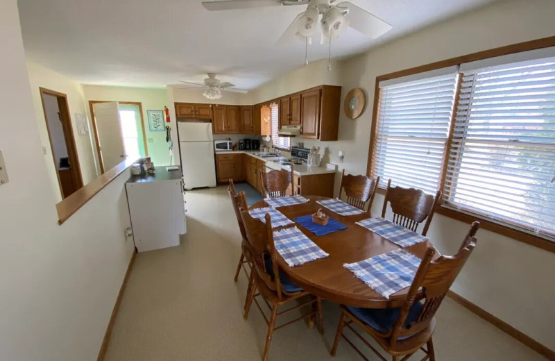 Rental kitchen at Cozy Quilt Cottage.