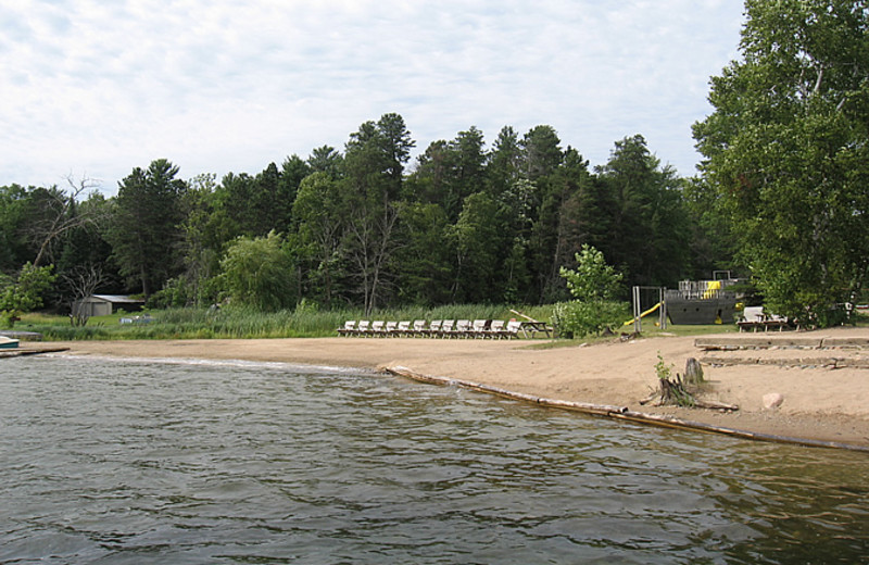 The beach at Little Norway Resort.