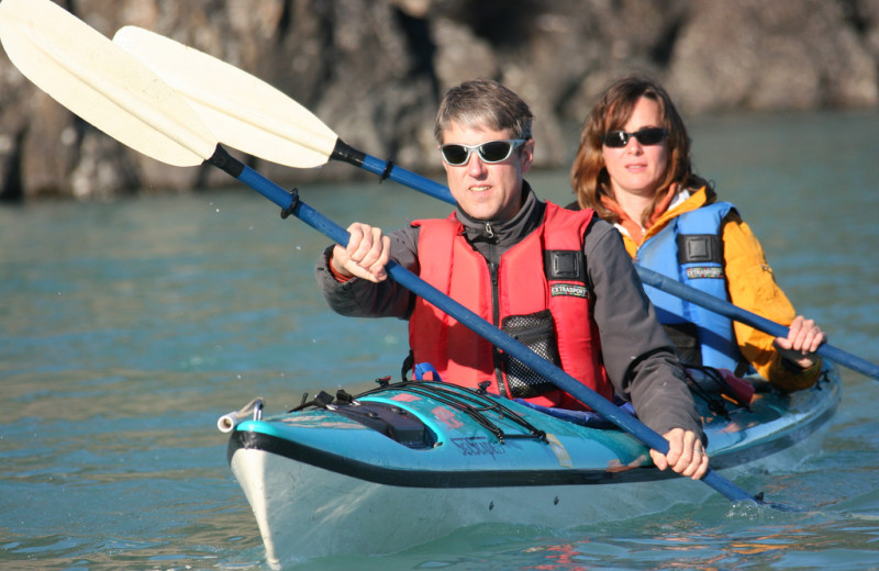Kayaking at Kenai Backcountry Lodge.