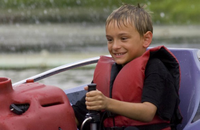 Bumper boats at Fernwood Resort.