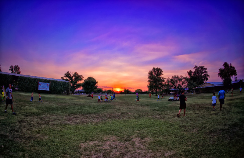 Sunset at Camp Champions on Lake LBJ.