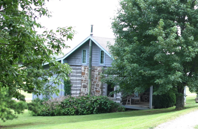 Cabin exterior at Mulberry Mountain Lodging & Events.