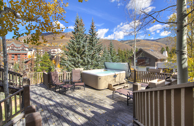 Rental hot tub at Vail Rentals by Owner.