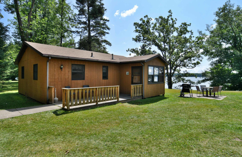 Cabin exterior at Bay-Vue Resort.