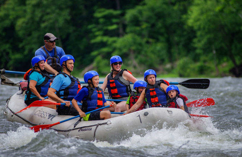 Rafting at Creekside Camp & Cabins.