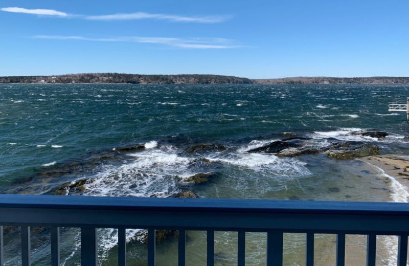 Beach view at The Smugglers Cove Inn.