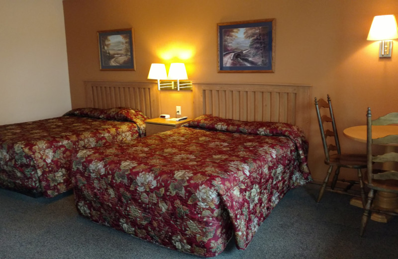 Guest room at Birchwood Motel.