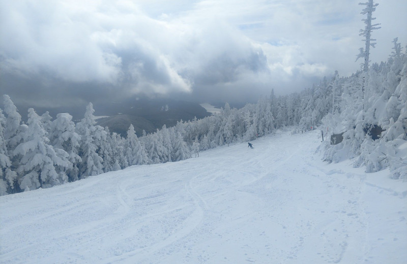 Skiing at Keene Valley Lodge.