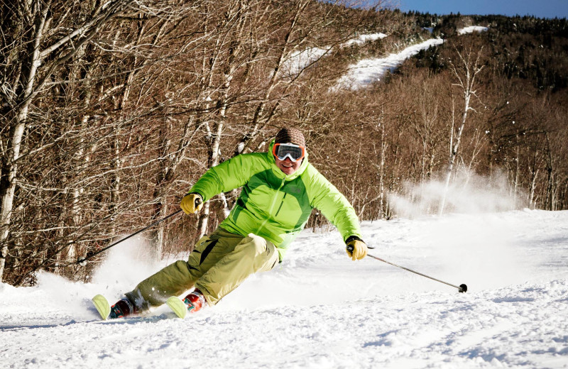 Skiing at Attitash Marketplace Motel.
