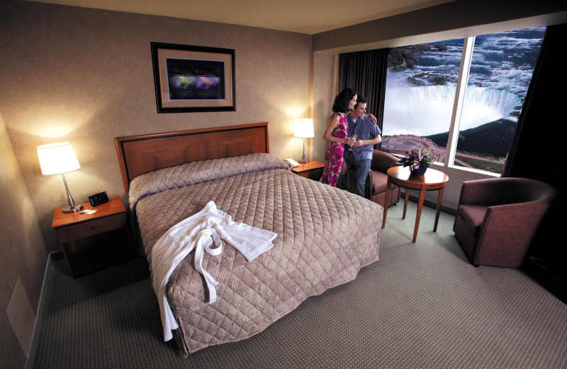 Guest room at The Oakes Hotel Overlooking the Falls.