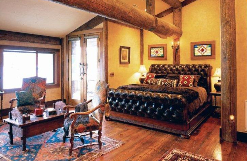 Bedroom at Forge Lake Lodge.