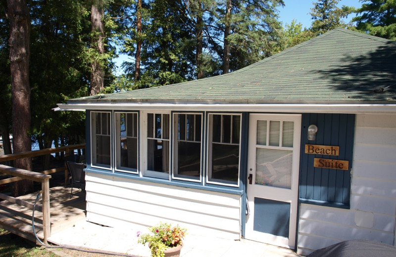 Cabin exterior at Sandy Beach at Otter Lake.