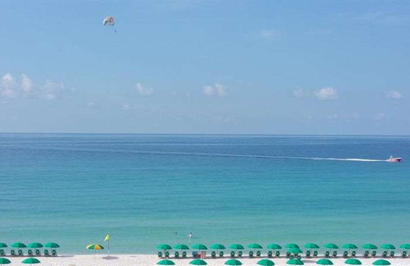 The beach at Sterling Sands Condominiums.