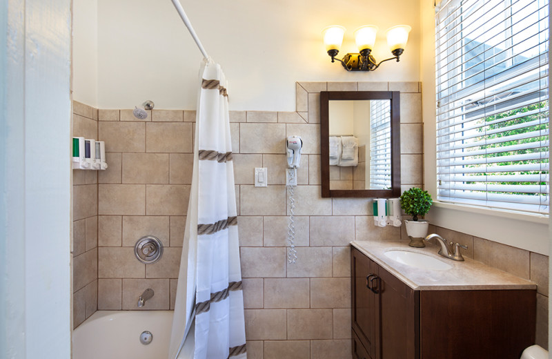 Guest bathroom at Southernmost Inn.