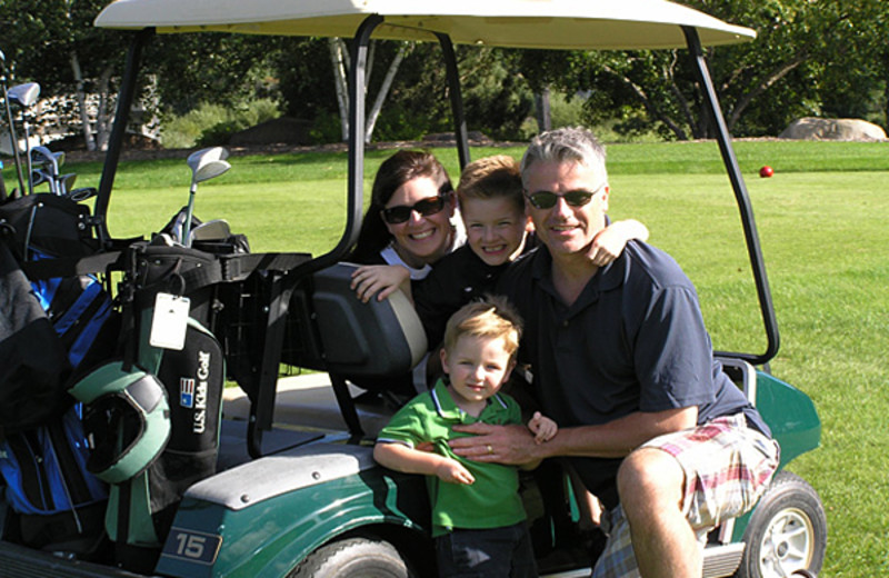 Family at Cragun's Resort and Hotel on Gull Lake.