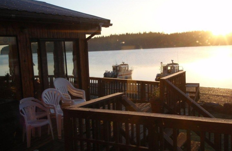 Patio at Port Lions Lodge.