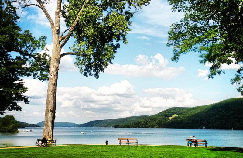 View of Lake Otesaga from The Otesaga Resort Hotel.