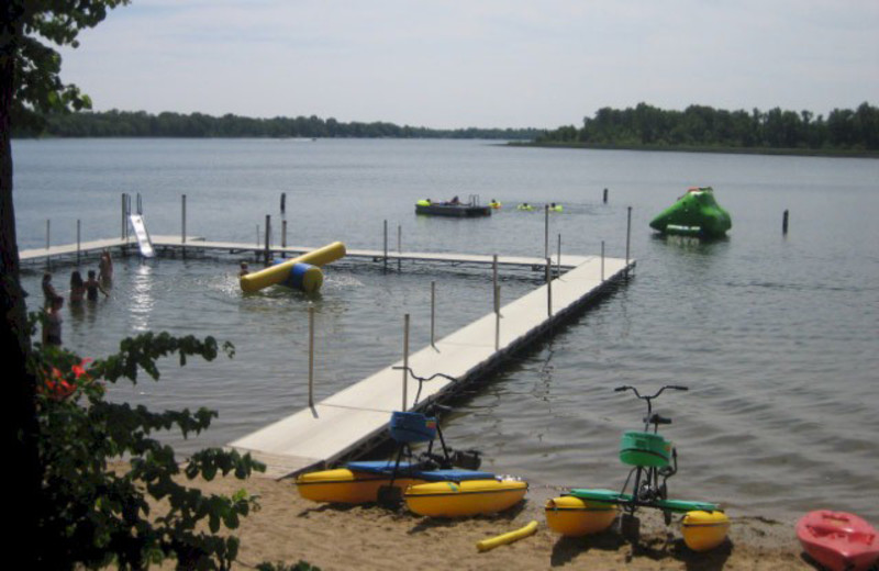 The beach at Lakecrest Resort.