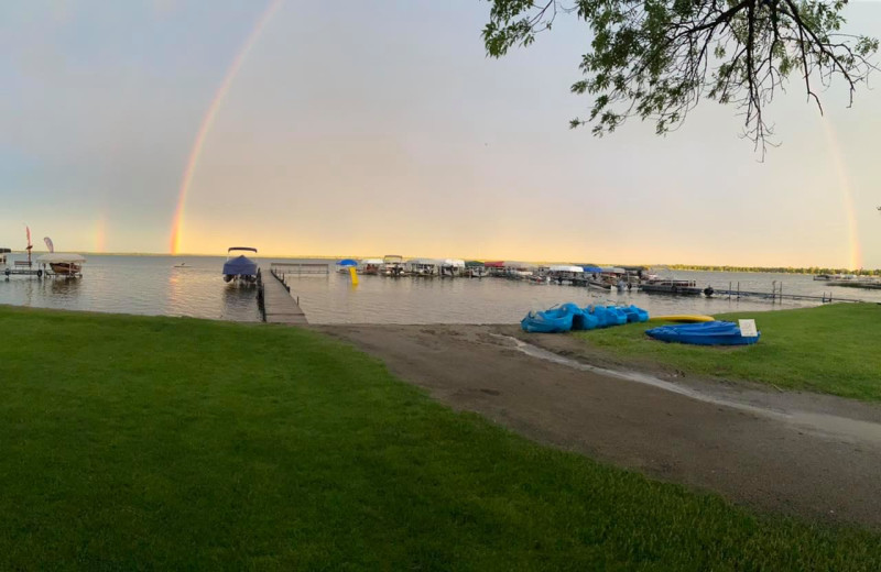 Lake view at Bladow Beach Resort & Campground.
