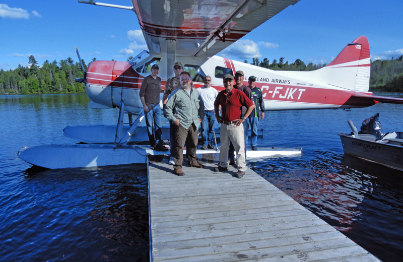 Boat plane at Marten River Lodge.