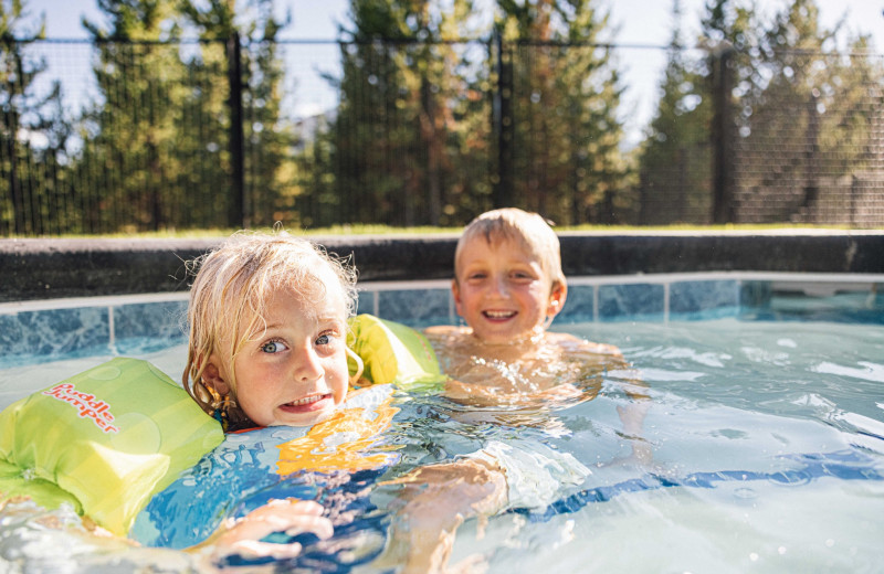 Family at Moonlight Lodging in Big Sky.