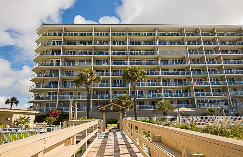 Boardwalk to beach at Sterling Sands Condominiums.