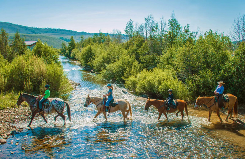 Horseback riding at C Lazy U Ranch.