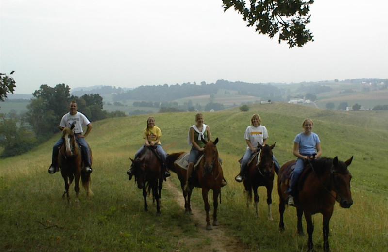 Horseback riding at Guggisberg Swiss Inn/Amish Country Riding Stables.