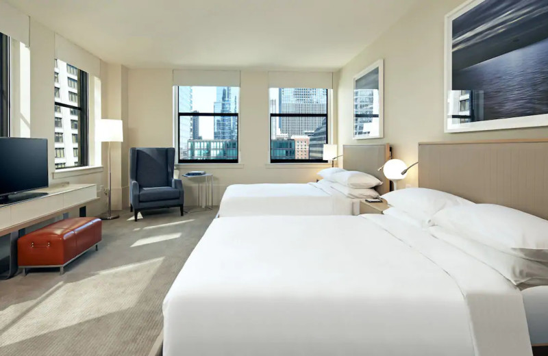 Guest room at Hyatt Centric the Loop Chicago.